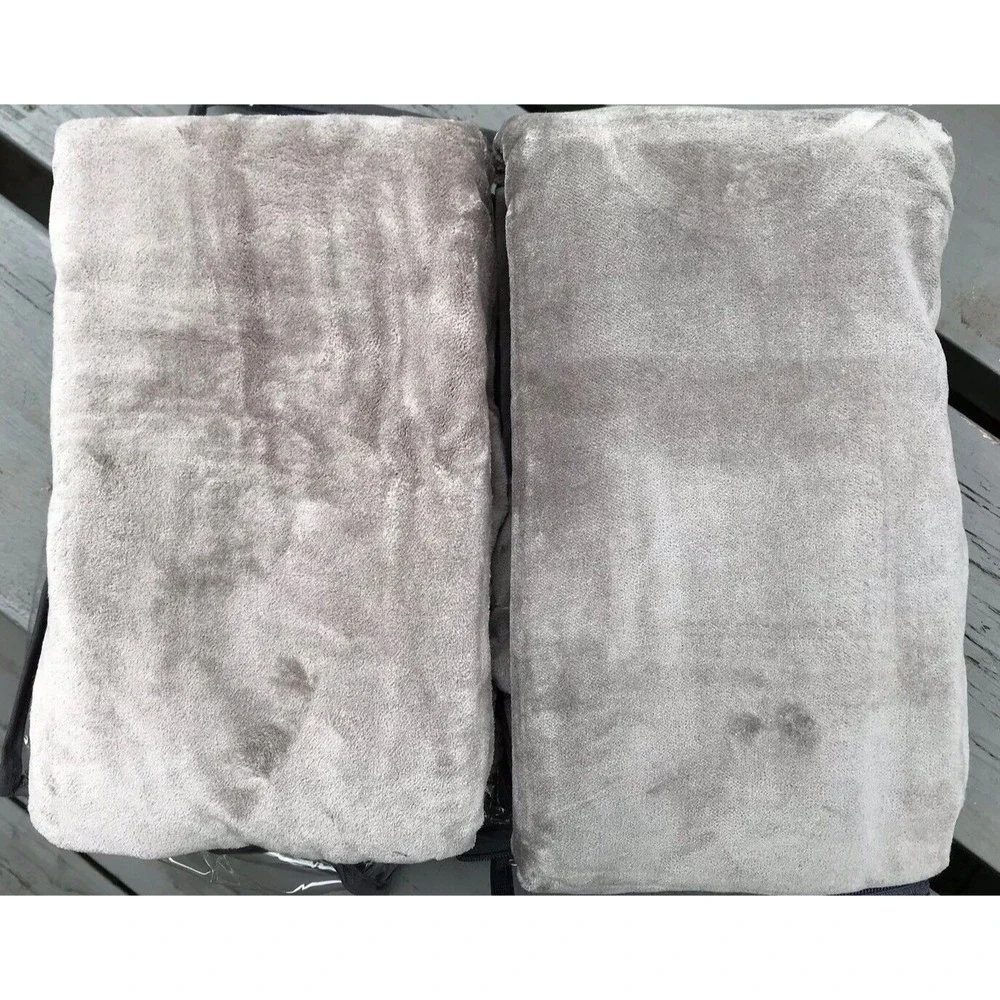 New Cozy Shop Euro 26in x 26in Velvet  Cotton Sham, Grey Pillow